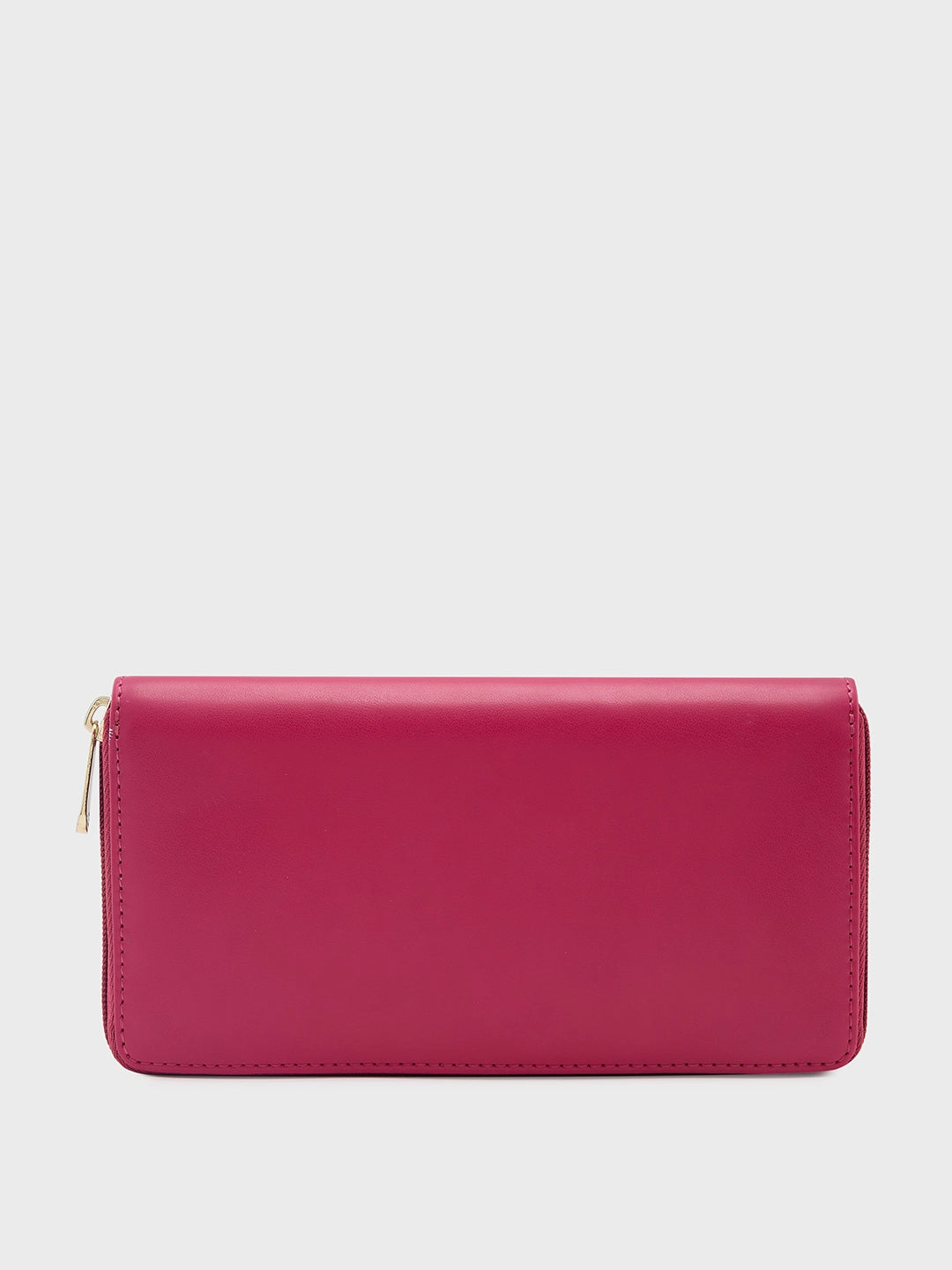 Caprese Shanaya Large Burgundy Printed Zip Around Wallet - Image 3