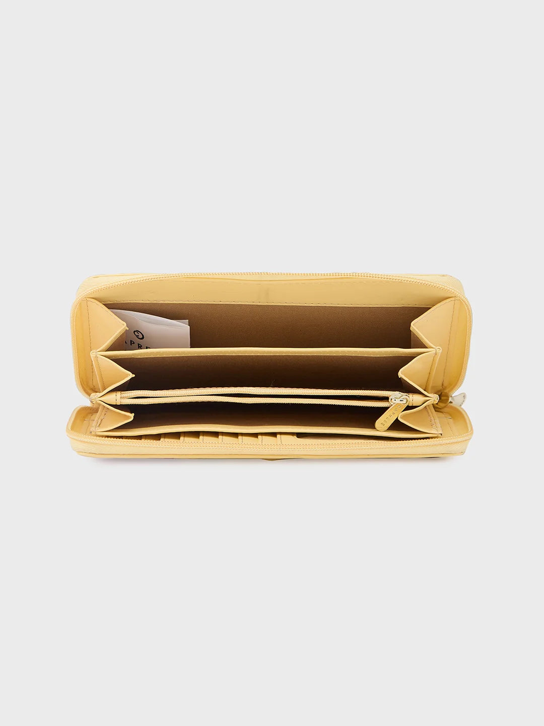 Caprese Shanaya Large Yellow Printed Zip Around Wallet - Image 6