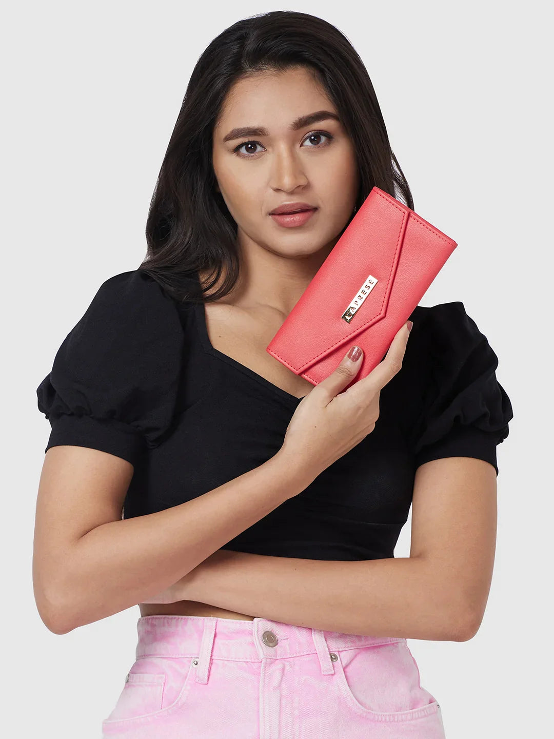 Caprese Uv9 Medium Coral Wallet - Image 2