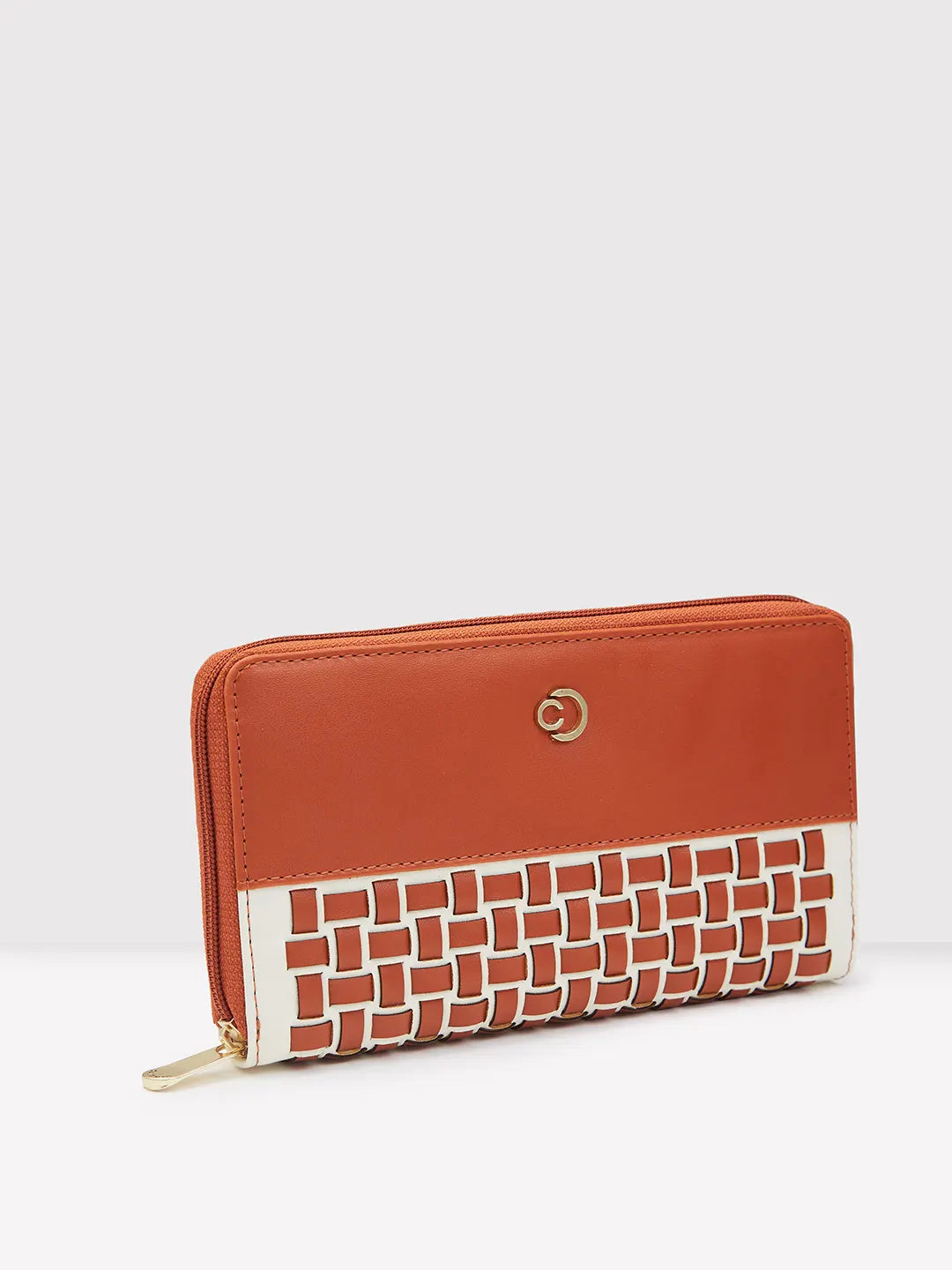 Caprese Zeta Quilted Large Tan Zip Around Wallet - Image 5